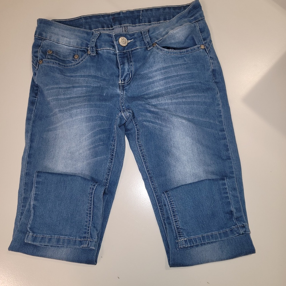 Gogo Star‎ Girls Wide Leg Jeans Girls Size 5 Blue Cotton Blend Jeans